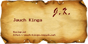 Jauch Kinga névjegykártya